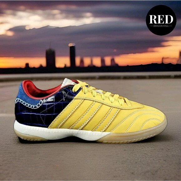 Adidas Wales Bonner Originals MN Samba Gold Navy IH8407 - Men's Size 10 - Picture 9 of 16